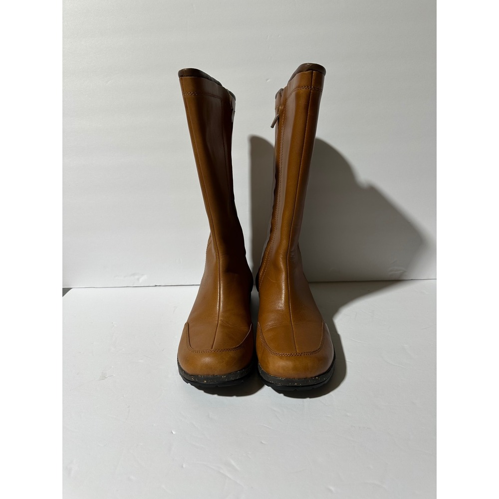 Teva Capistrano Cigar Waterproof Leather Side Zip Boots Womens Size 6.5 Brown - Picture 2 of 13